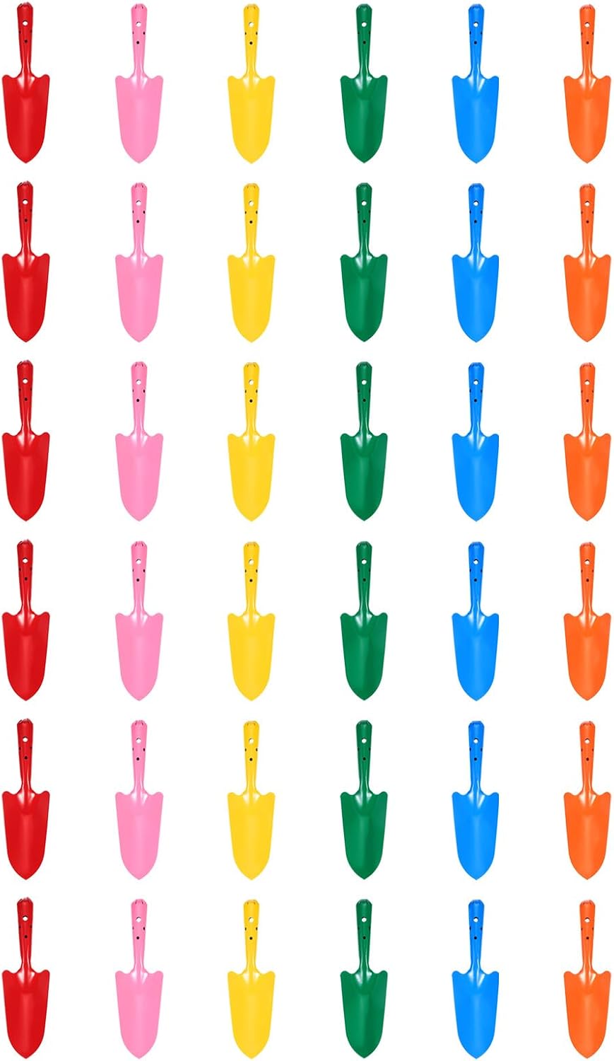 Gardening Tools For Digging - 36pcs Mini Colorful Metal Hand Shovel