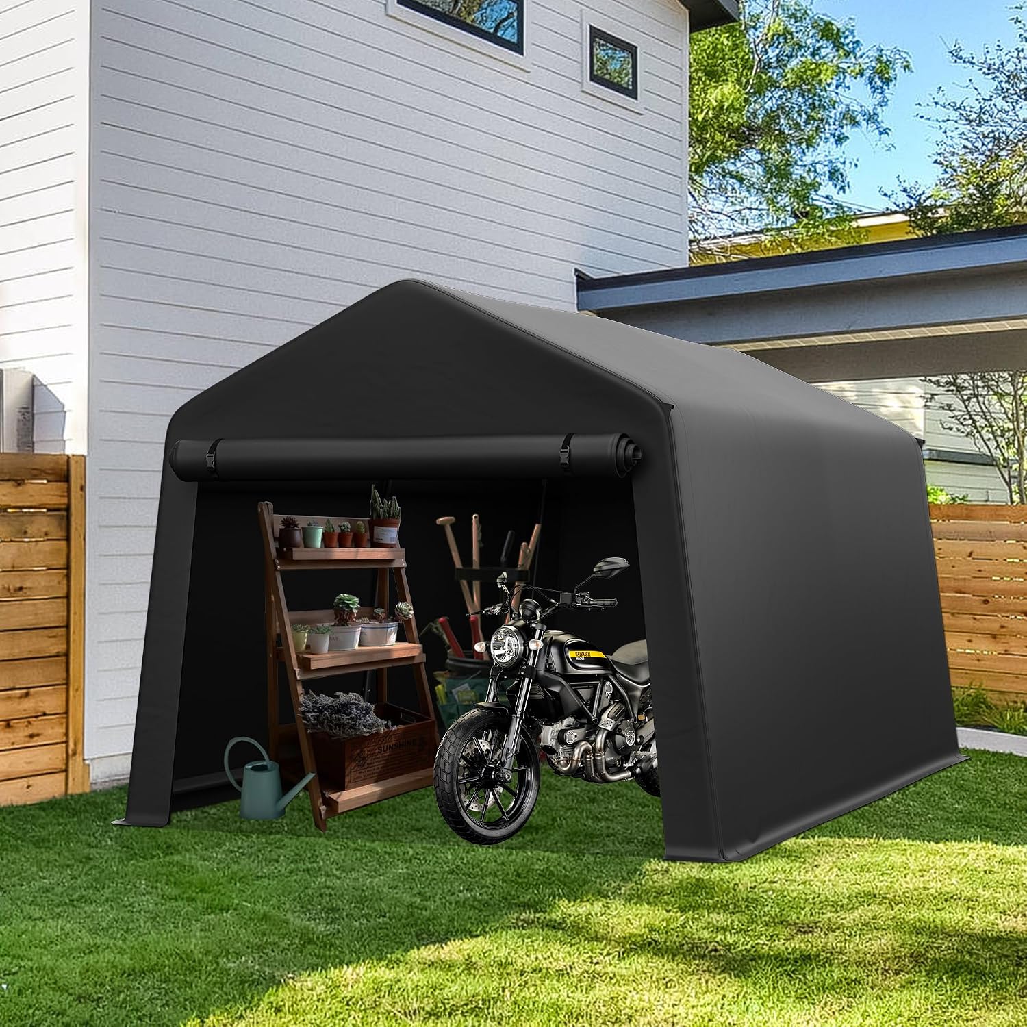 Gardening Tools In - Portable Outdoor Storage Shed 8x14FT Waterproof
