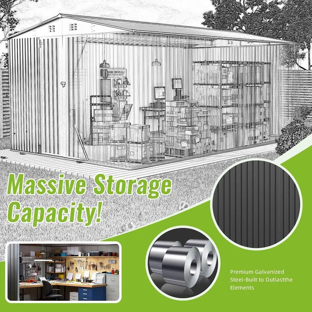 Durable Metal Outdoor Storage  - огляд і ціна Gardening Tools In
