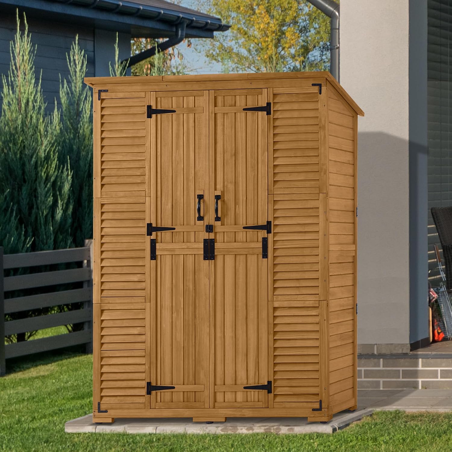 Outdoor Storage Cabinet with S - огляд і ціна Gardening Tools In