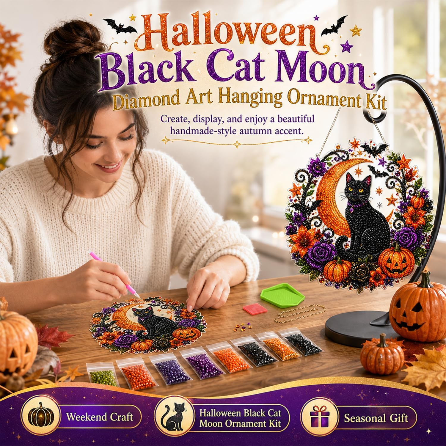 Halloween Pumpkins Diamond Art - огляд і ціна Gardening Tools Diy