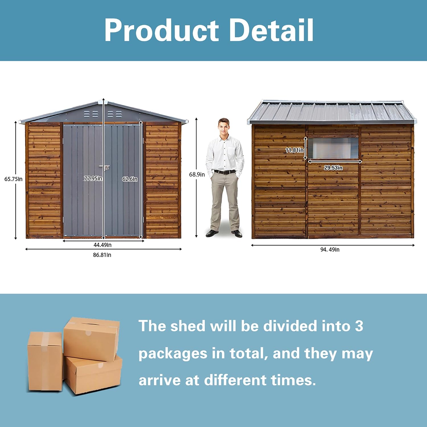 8x8 FT Outdoor Wood & Metal St - огляд і ціна Gardening Tools In