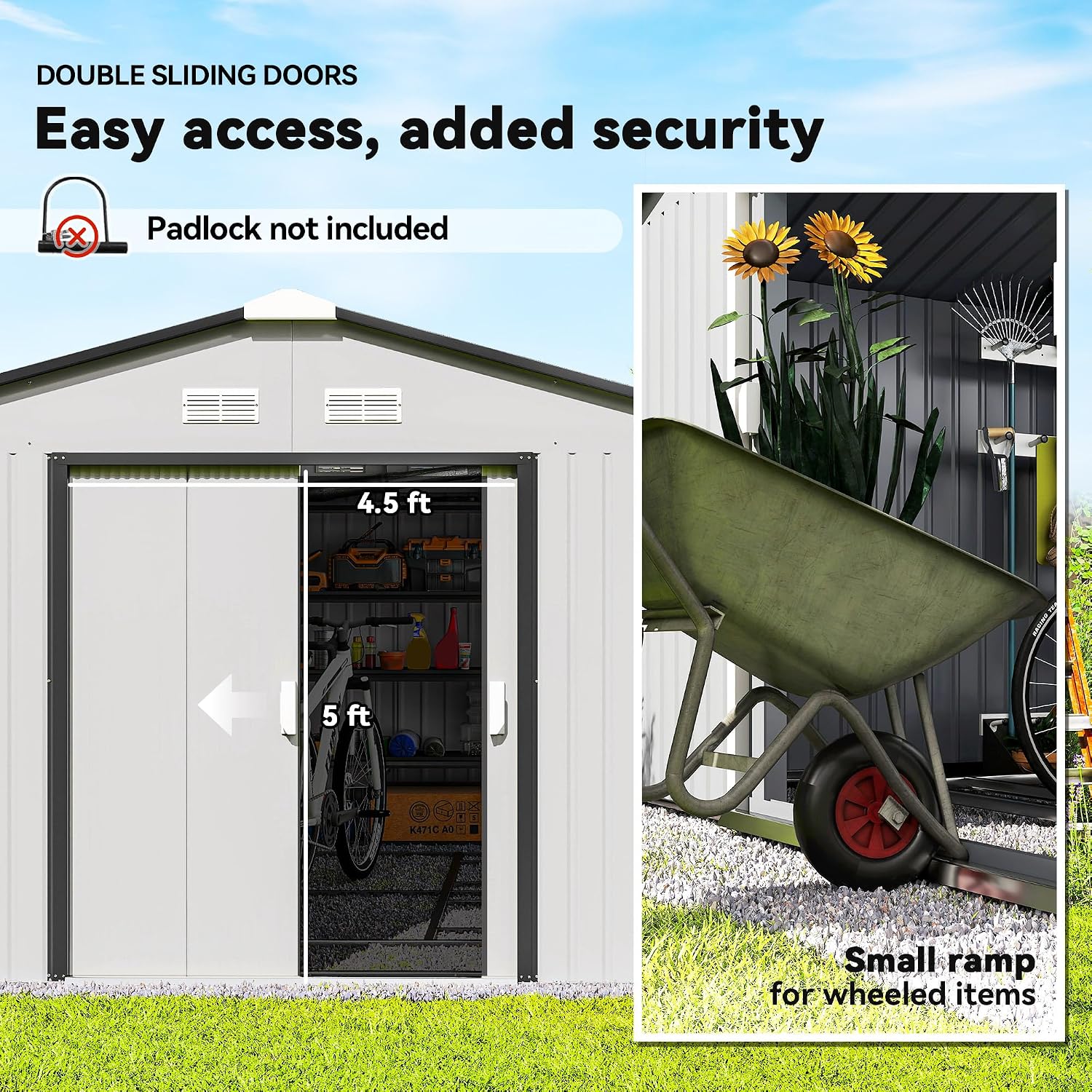 11x13ft Outdoor Storage Shed M - огляд і ціна Gardening Tools In