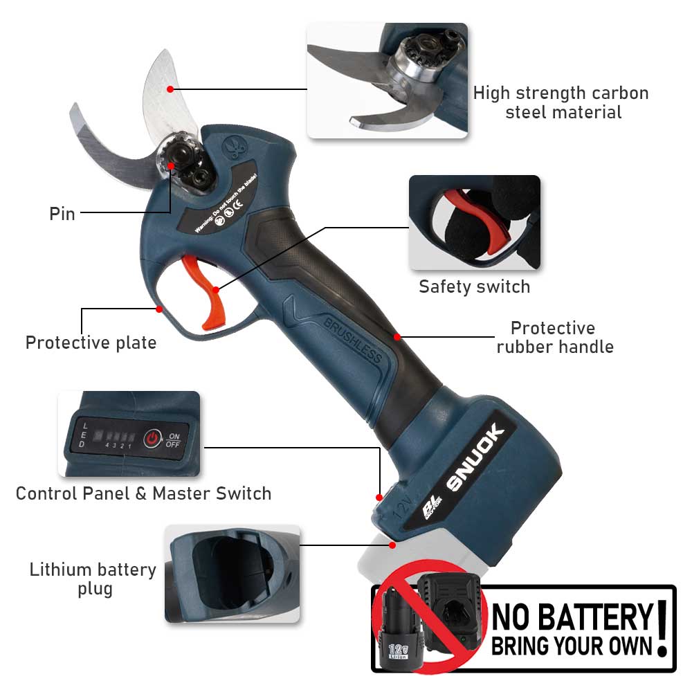 SNUOK 12V Brushless Electric P - огляд і ціна Gardening Tools Diy